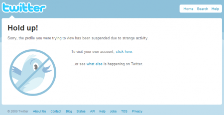 Twitter Acount suppended