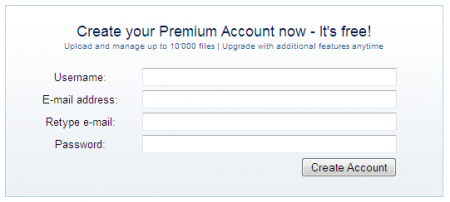 Đăng ký tài khoản RapidShare Premium miễn phí