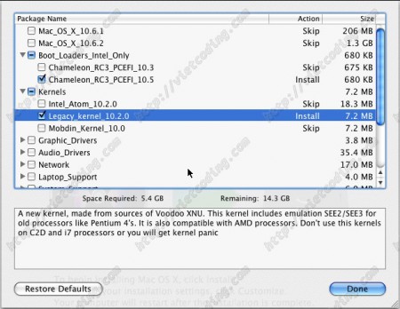 MAC-OSX-15: Install Summary - Customize